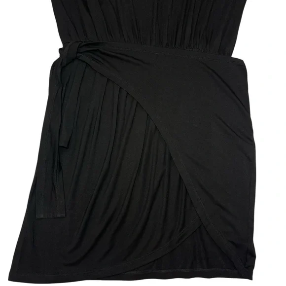 Lovers & Friends Tarin Mini Black Dress Tie Waist Short Sleeve Size Medium NEW - Picture 9 of 15